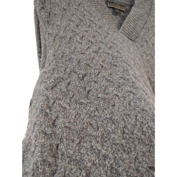 Jos A Bank RESERVE Men's XXL Wool Blend Sweater Gray V-Neck Long Sleeve - Picture 3 of 4